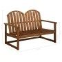 vidaxL Banco de jardín de madera maciza acacia 110 cm de vidaXL, Bancos de jardín - Ref: Foro24-44034, Precio: 135,01 €, Desc...