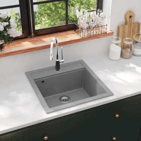 Gray Granite Single Bowl Kitchen Sink by vidaXL, Sinks - Ref: Foro24-142949, Price: 168,78 €, Discount: %