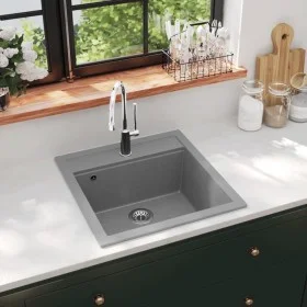 Gray Granite Single Bowl Kitchen Sink by vidaXL, Sinks - Ref: Foro24-142949, Price: 166,17 €, Discount: %