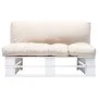 Garden sofa made of pallets with sand-colored cushions and pine wood. by vidaXL, Outdoor sofas - Ref: Foro24-277377, Price: 1...