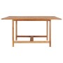 Mesa de jardín de madera maciza de teca 150x150x76 cm