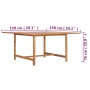 Gartentisch aus massivem Teakholz 150x150x76 cm von vidaXL, Gartentische - Ref: Foro24-49008, Preis: 307,95 €, Rabatt: %