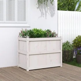 Solid white pine wood planter 90x50x70 cm by vidaXL, Pots and planters - Ref: Foro24-837470, Price: 89,95 €, Discount: %