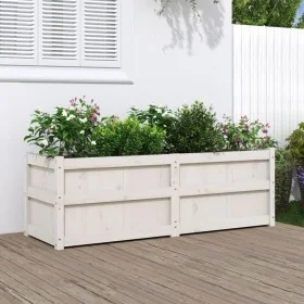 Solid white pine wood planter 150x50x50 cm by vidaXL, Pots and planters - Ref: Foro24-837485, Price: 119,66 €, Discount: %