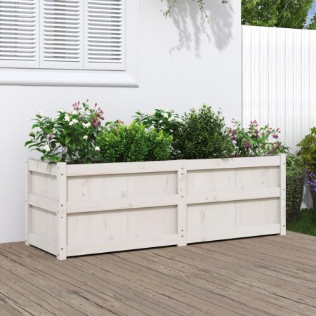 Jardinera madera maciza de pino blanco 150x50x50 cm de vidaXL, Maceteros y jardineras - Ref: Foro24-837485, Precio: 120,72 €,...