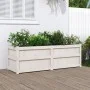 Pflanzgefäß aus massivem Kiefernholz weiß 150x50x50 cm von vidaXL, Töpfe und Pflanzgefäße - Ref: Foro24-837485, Preis: 119,66...