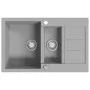 Fregadero de cocina con dos senos granito gris de vidaXL, Fregaderos - Ref: Foro24-142951, Precio: 192,87 €, Descuento: %