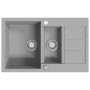 Küchenspüle mit zwei grauen Granitschüsseln von vidaXL, Sinkt - Ref: Foro24-142951, Preis: 185,94 €, Rabatt: %