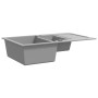 Küchenspüle mit zwei grauen Granitschüsseln von vidaXL, Sinkt - Ref: Foro24-142951, Preis: 185,94 €, Rabatt: %