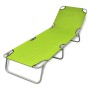 Folding steel sun lounger with apple green powder coating by vidaXL, Loungers - Ref: Foro24-41480, Price: 52,80 €, Discount: %