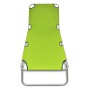 Tumbona plegable de acero con recubrimiento polvo verde manzana de vidaXL, Tumbonas - Ref: Foro24-41480, Precio: 55,96 €, Des...