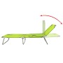 Folding steel sun lounger with apple green powder coating by vidaXL, Loungers - Ref: Foro24-41480, Price: 52,80 €, Discount: %