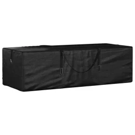 Schwarze Gartenkissentasche aus Polyethylen, 135 x 40 x 55 cm von vidaXL, Abdeckungen für Gartenmöbel - Ref: Foro24-319345, P...