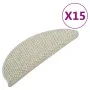 Selbstklebende Sisal-Stufenmatte 15 Stück grau 65x21x4 cm von vidaXL, Treppenmatten - Ref: Foro24-326875, Preis: 70,77 €, Rab...