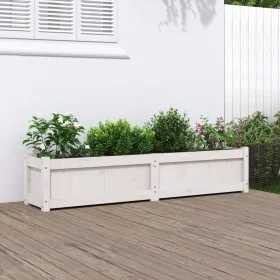 Massive weiße Kiefernholz-Pflanzschale 150x31x31 cm von vidaXL, Töpfe und Pflanzgefäße - Ref: Foro24-837476, Preis: 88,12 €, ...