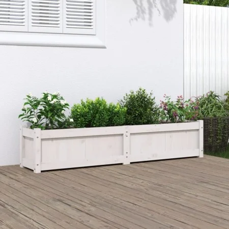 Massive weiße Kiefernholz-Pflanzschale 150x31x31 cm von vidaXL, Töpfe und Pflanzgefäße - Ref: Foro24-837476, Preis: 88,12 €, ...