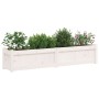 Jardinera de madera maciza de pino blanca 150x31x31 cm by vidaXL, Pots and planters - Ref: Foro24-837476, Price: 92,09 €, Dis...