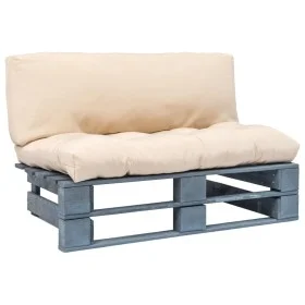 Pallet garden sofa with sand-colored pine wood cushions by vidaXL, Outdoor sofas - Ref: Foro24-275287, Price: 119,06 €, Disco...