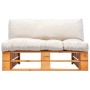 Pallet garden sofa with sand-colored pine wood cushions by vidaXL, Outdoor sofas - Ref: Foro24-277443, Price: 126,90 €, Disco...