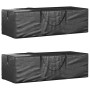 Bolsas para cojines jardín 2 uds polietileno negro 135x40x55 cm