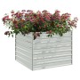Arriate de acero galvanizado plateado 100x100x77 cm de vidaXL, Maceteros y jardineras - Ref: Foro24-316883, Precio: 56,56 €, ...