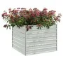 Arriate de acero galvanizado plateado 100x100x77 cm de vidaXL, Maceteros y jardineras - Ref: Foro24-316883, Precio: 62,01 €, ...