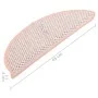 Selbstklebende Sisal-Stufenmatte 15 Stück rot 65x21x4 cm von vidaXL, Treppenmatten - Ref: Foro24-326876, Preis: 76,06 €, Raba...