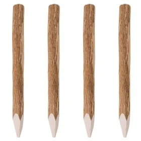 Postes de valla puntiagudos 4 uds madera de avellano 90 cm de vidaXL, Postes de cerca - Ref: Foro24-43144, Precio: 61,54 €, D...