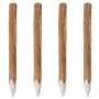Spitzzaunpfosten 4 Stück Haselholz 90 cm von vidaXL, Zaunpfosten - Ref: Foro24-43144, Preis: 64,24 €, Rabatt: %