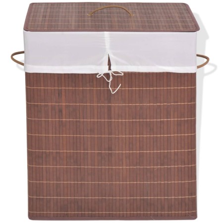 Brown Rectangular Bamboo Laundry Basket by vidaXL, Laundry baskets - Ref: Foro24-245583, Price: 27,38 €, Discount: %