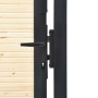 Puerta de valla de acero y madera de abeto 413x125