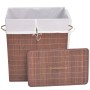 Brown Rectangular Bamboo Laundry Basket by vidaXL, Laundry baskets - Ref: Foro24-245583, Price: 27,38 €, Discount: %
