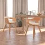 Esszimmerstühle, 2 Stück, gebogenes Holz und cremefarbenes Kunstleder von vidaXL, Essstühle - Ref: Foro24-3092380, Preis: 318...