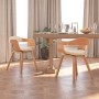 Esszimmerstühle, 2 Stück, gebogenes Holz und cremefarbenes Kunstleder von vidaXL, Essstühle - Ref: Foro24-3092380, Preis: 336...