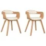 Dining chairs 2 pcs curved wood and cream synthetic leather by vidaXL, dining chairs - Ref: Foro24-3092380, Price: 316,86 €, ...