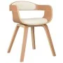 Esszimmerstühle, 2 Stück, gebogenes Holz und cremefarbenes Kunstleder von vidaXL, Essstühle - Ref: Foro24-3092380, Preis: 318...