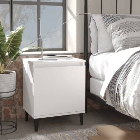 Nachttische mit weißen Metallbeinen 40x30x50 cm von vidaXL, Nachttische - Ref: Foro24-805834, Preis: 51,46 €, Rabatt: %