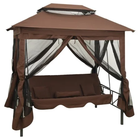 Convertible rocking bench in brown color by vidaXL, Garden rockers - Ref: Foro24-43240, Price: 386,23 €, Discount: %