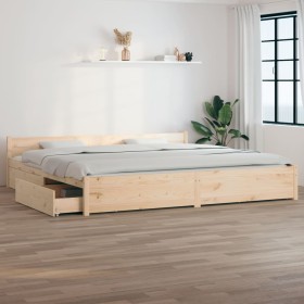 Estructura de cama con cajones 200x200 cm