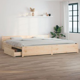 Estructura de cama con cajones 200x200 cm en Camas y somieres | Comprar online en Foro24