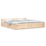 Estructura de cama con cajones 200x200 cm