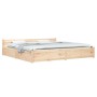 Estructura de cama con cajones 200x200 cm