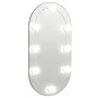 Espejo con luces LED vidrio ovalado 60x30 cm de vidaXL, Espejos - Ref: Foro24-3102974, Precio: 31,53 €, Descuento: %