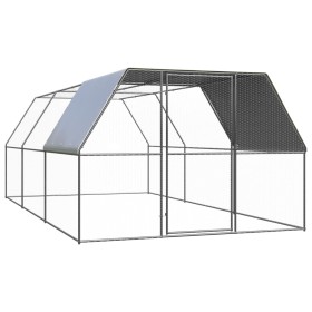 Jaula gallinero de exterior de acero galvanizado 3x6x2 m