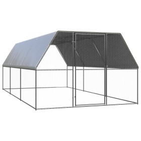 Jaula gallinero de exterior de acero galvanizado 3x6x2 m