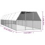 Jaula gallinero de exterior de acero galvanizado 3x12x2 m