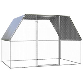 Jaula gallinero de exterior de acero galvanizado 3x2x2 m