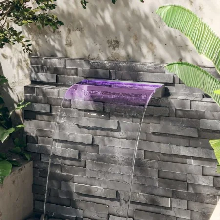 Waterfall fountain with RGB LED stainless steel 60 cm by vidaXL, Fountains and waterfalls - Ref: Foro24-151410, Price: 138,27...
