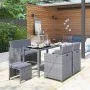 Garten-Essgruppe 6-teilig und graue synthetische Rattankissen von vidaXL, Gartensets - Ref: Foro24-43905, Preis: 449,20 €, Ra...