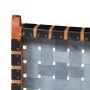 Klappstuhl mit gekreuzten Streifen aus schwarzem Echtleder von vidaXL, Klapphocker und Stühle - Ref: Foro24-246366, Preis: 18...